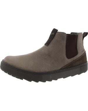 Forsake Mixed Media Leather Chelsea Boots - Brown