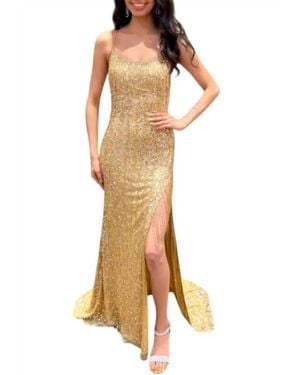 Mori Lee Sequin Prom Dress - Metallic