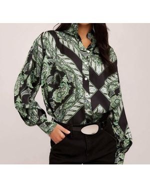 Fifteen Twenty Chloe Button Down Blouse - Green