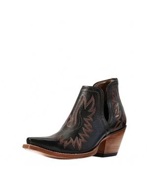 Ariat Dixon Embroidered Snip-Toe Cowboy Booties - Black