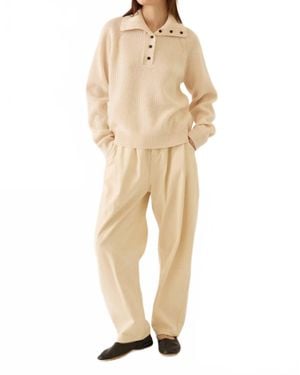 DEMYLEE Nova Collared Sweater - Natural