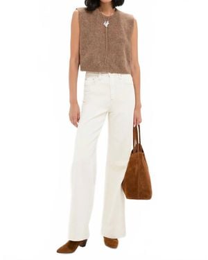 The Great The Brushed Melange Sweater - White