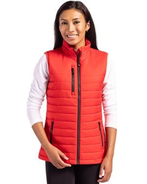 Clique Valhalla Full Zip Puffer Vest - Red