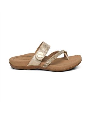Aetrex Izzy Sparkle Sandal - Natural