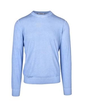 Kangra Light Classic Cotton Sweater - Blue