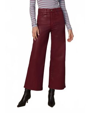 Joe's Jeans Mia Wide Leg Ankle Coated Pants - Red