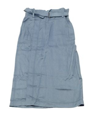 Tibi Belted Midi Skirt - Blue