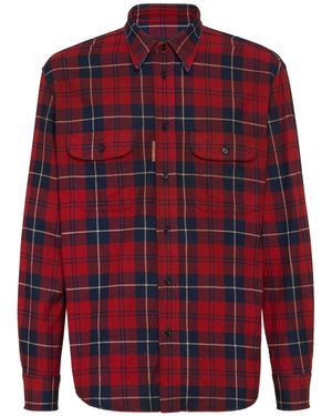 DSquared² Canadian Vintage/ Plaid Cotton Shirt - Red