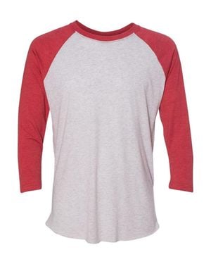 Next Level Triblend Three-Quarter Raglan T-Shirt - Red