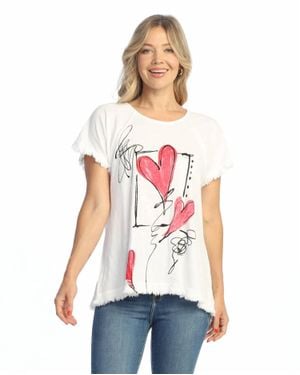 Jess & Jane Encanto Mineral Washed Gauze Top - White