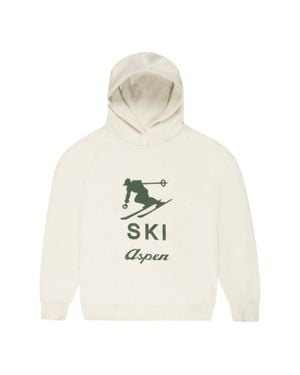 Bally 6302903 Ski Aspen Hooded Bone Sweatshirt - White