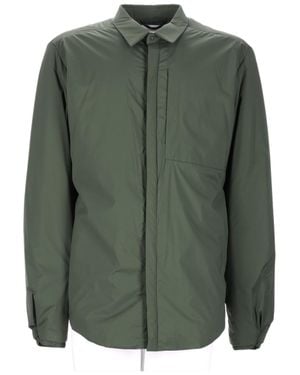 Monobi Sports Jacket With Concealed Fastening And Elastic Cuffs - Green