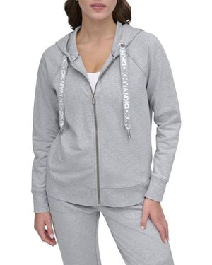 DKNY Relaxed Fit Hoodie - Gray