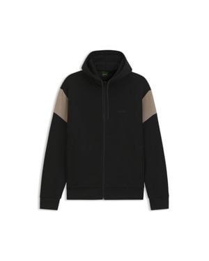 BOSS Regular-Fit Zip-Up Sweatshirt - Black