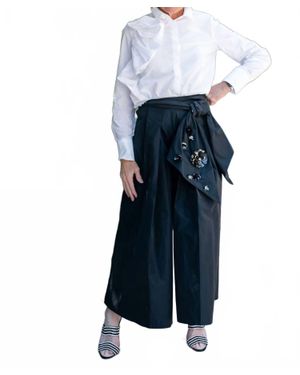 Psophia Shoulder Rose Blouse - Blue