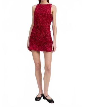 En Saison Roisin Shift Floral Petal Dress - Red