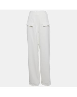 Odd Muse Crepe High-Rise Wide Leg Pants - White