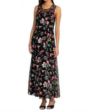 Johnny Was Emilda Mesh Dress - Black
