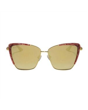 DIFF Queen Amidala Marbled Naboo Mirror Polarized Sunglasses - Brown