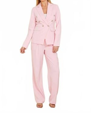 DELUC Double Breasted Blazer - Pink