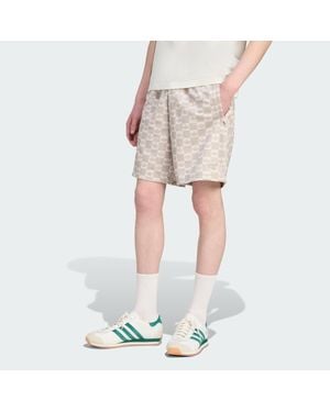 adidas Monogram Regular Mesh Shorts - Natural