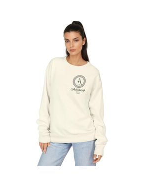 Akalia Heather Graphic Crewneck Sweatshirt - Natural