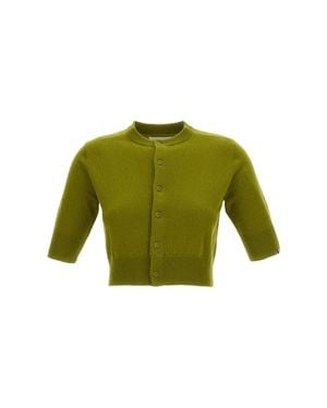 Extreme Cashmere Grass N.474 Super Little Cropped Cardigan - Green