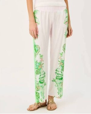 Lilly Pulitzer Bal Harbour Stretch Palazzo Pants - Green