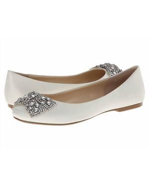 Betsey Johnson 's Ever Satin Flat Shoes - White