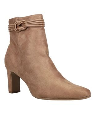 Cl By Laundry Never Ending Booties M Taupe Suede Zippered Zap1904 - Brown