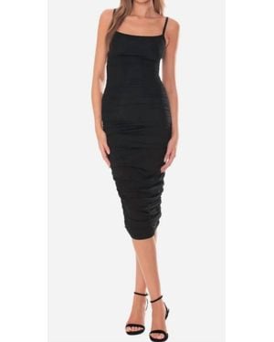 OW Collection Ezra Midi Dress - Black