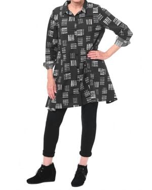 Tulip Clothing Destin Button Down Tunic - Black