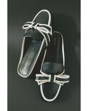 Maeve 3D Bow Loafer Slides - Green