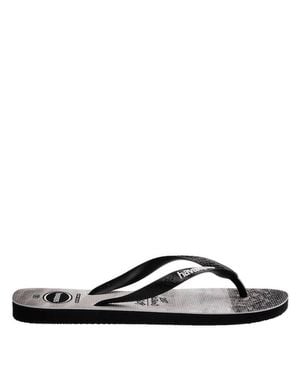 Havaianas Top Photoprint Thong Flip Flops - Black