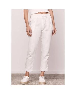 David Lerner Pinstripe Kennedy Jogger - Pink