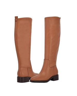 Calvin Klein Botina Boots Dark Natural Almond Toe Knee High Lion643 - Brown