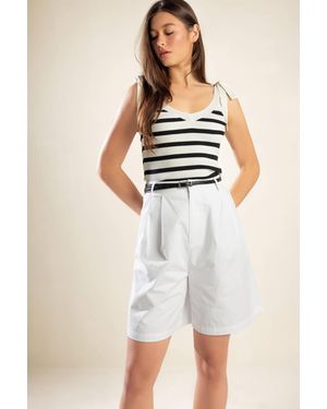 TRUEDAMES City Strolls Woven Bermuda Shorts - Natural