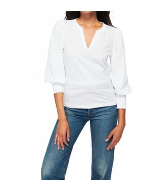 Nation Ltd Flora Peasant Tee - White