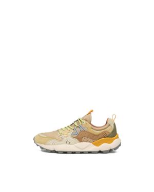 Flower Mountain Layered Panel Sneakers With Chunky Sole - Multicolor
