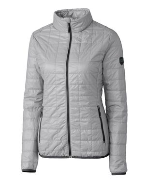 Cutter & Buck Rainier Primaloft Eco Insulated Full Zip Puffer Jacket - Gray