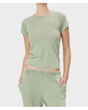 ÉTERNE Fitted Crewneck Short Sleeve Tee - Green