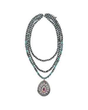 Grace + Emma Layered Statement Southwest Style Necklace - Metallic