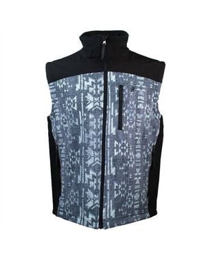 Hooey Aztec Softshell Vest - Blue
