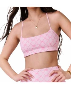 LoveShackFancy Sweetheart Cadelle Sports Bra - Pink
