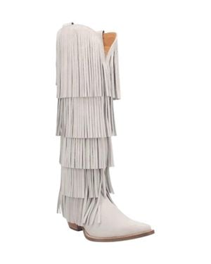 Dan Post Wild Child Suede Boots - White