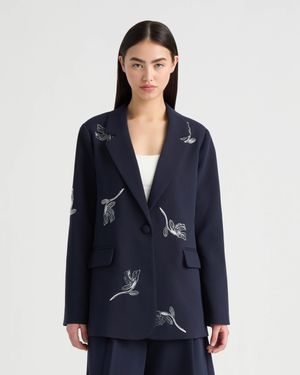 NVLT Embellished Blazer - Blue