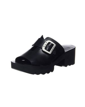 Fly London Cozy Heeled Sandals - Black