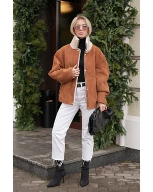 Alaska® Outerwear Genuine Shearling Lamb Leather Jacket - Green