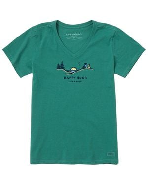 Life Is Good. Crusher T-Shirt - Green