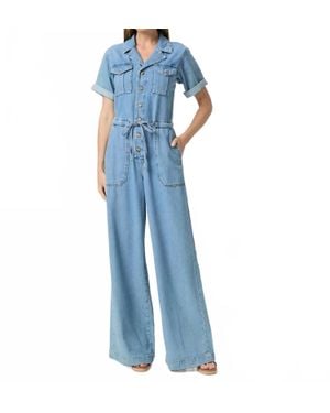 PAIGE Rumi Button Front Jumpsuit - Blue